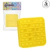 Alsimba Push Popit Bubble Silicone Toy for Kids - Approx. 7 inches - Square Yellow