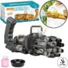 8 Hole Bubble Machine Massive Bubble Gattler Toygun With Bubble liquid for Kids Automatic Electric Bubble Maker Machine - Black