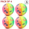 Alsimba Pack of 4 Digital Numbers Rainbow Soft Foam Balls for Kids - High Density Foam Ball For Over 3 Years Old Kids Soft Lightweight Easy To Grip Indoor Training Ball
