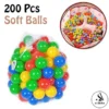Soft Plastic Tent Balls Set for Play House Tent and Swimming Pool - 200 Balls Set For Kids - Soft Balls For Kids Toddlers Swimming Pool Balls and Play Tent Balls - Plastic Ball BPA Free & Crush Proof Multicolored Soft Plastic Balls For Ball Pit Baby Pool