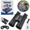 Telescope HD Vision Shock-Proof Binoculars for Kids Bird Watching Educational Learning Hiking High Power Telescope Binoculars Toy With Belt Creative Toys Best Perfect For Birthday Gifts - Size Approx. 6 Inch - Black