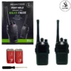 New Generation Portable Efficient Call Walkie-Talkie Noise Reduction Radio Play Pair Toy Set For Kids - Each Size Approx. 10 Inches - Range Upto 50 Meters - Battery Operated - Black