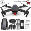 Remote Control New E88 Pro Black Hawk Mini Foldable Drone - Rechargeable Battery - Headless Mode - GPS - LED Lightings - Without Camera - Random Color