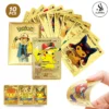 10 Pcs Pokemon Gold Foil Cards Anime Cartoon Pokemon English Version Tcg Card For Fans Rare Collection Card Child Toys Gifts