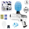 Precise Shot New Edition 2 in 1 Gel Blaster and Darts Manual Reload Toy Gun - Gel Ball Shooter and Nerf Darts Gun - White