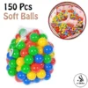 Soft Plastic Tent Balls Set for Play House Tent and Swimming Pool - 150 Balls Set For Kids - Soft Balls For Kids Toddlers Swimming Pool Balls and Play Tent Balls - Plastic Ball BPA Free & Crush Proof Multicolored Soft Plastic Balls For Ball Pit Baby Pool