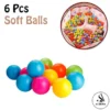 Soft Plastic Tent Balls Set for Play House Tent and Swimming Pool - 6 Balls Set For Kids - Soft Balls For Kids Toddlers Swimming Pool Balls and Play Tent Balls - Plastic Ball BPA Free & Crush Proof Multicolored Soft Plastic Balls For Ball Pit Baby Pool