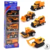 Alloy Engineering Construction 5 Pcs Metal Body Die-Cast Vehicles Playset For Kids 1:64 - Each Size Approx. 3 Inches - High Quality Alloy Construction Die Cast Car Set - Pack of 5 Engineering Racing Car Vehicle Model Kids Toy Trucks