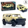 Hummer 4x4 Model Die-Cast Metal Toy Car - 1:43 Scale - Front Doors Openable - Size Approx. 3-Inches - Yellow