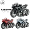 Kawasaki Ninja H2R Diecast Heavy Bike Toy - 1:12 Scale - Size Approx. 6 Inches - Metal & Plastic Model With Lights & Sound Suspension & Pull Back Action - Alloy Racing Motorcycle for Kids & Collectors - Random Color
